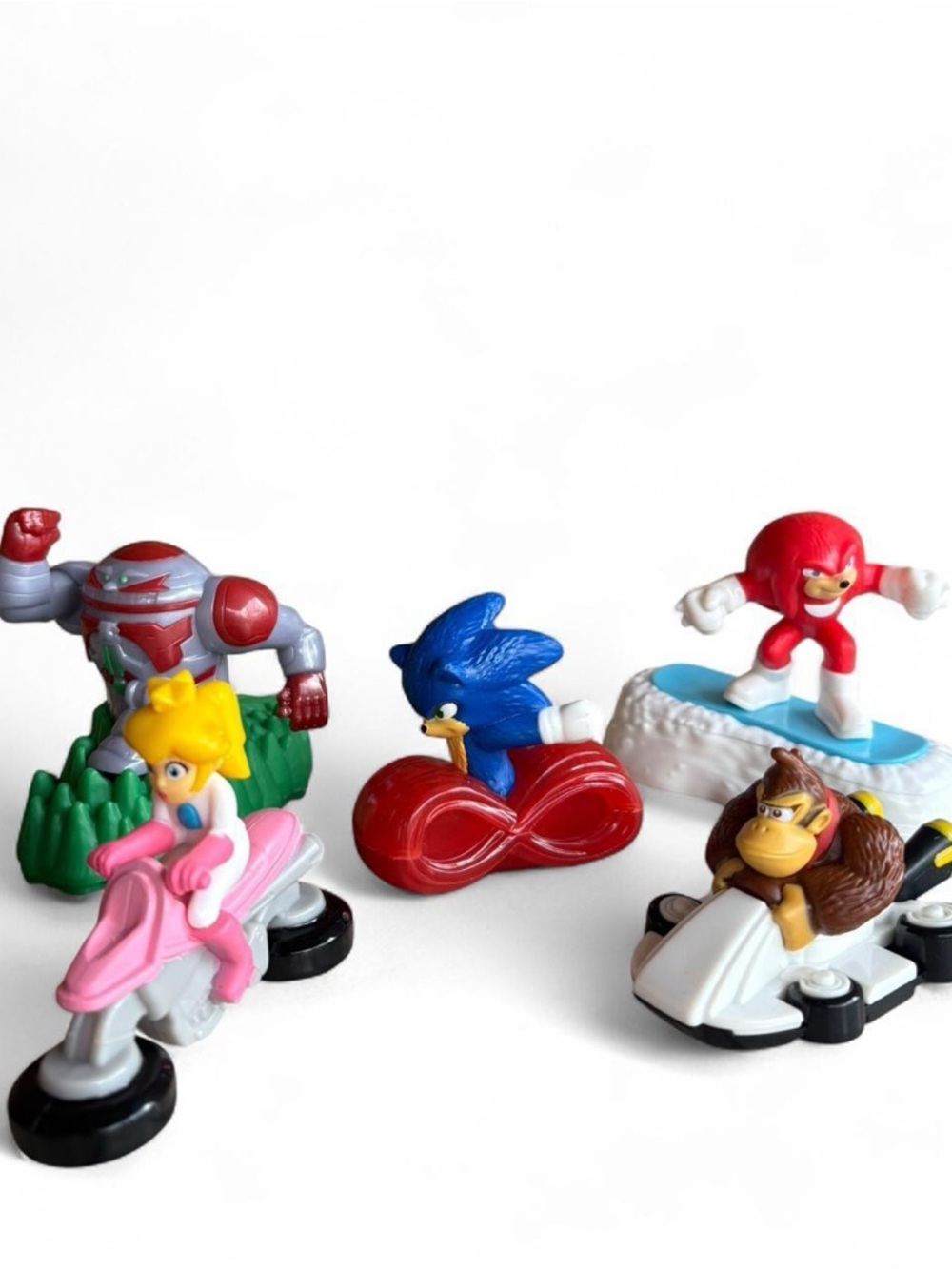 Mario Kart Style Kids Toy Racers - Pink, Red, Blue, Brown, White Set